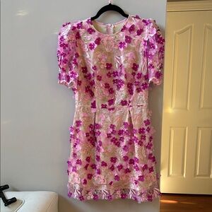 Chic Floral Mini Dress in Pink
